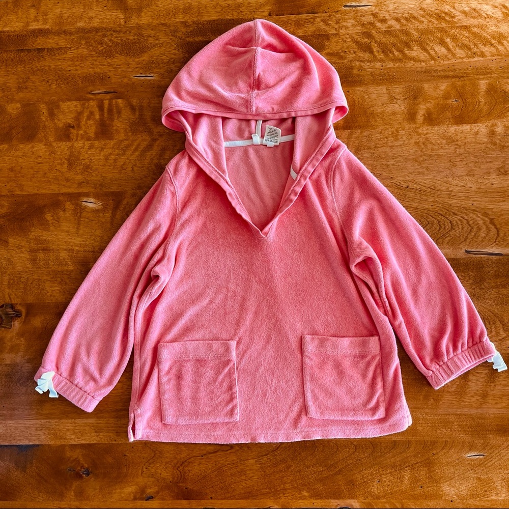 CREWCUTS Orange Terry cloth hoodie top
